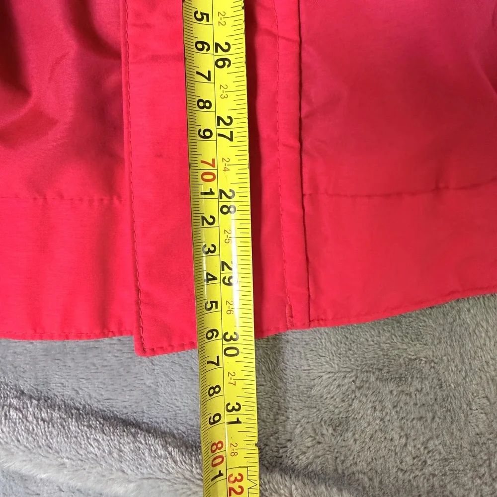 Vintage Columbia Sportswear Mens XL Red Radial Sleeve Nylon Windbreaker *Stains